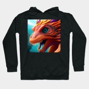 Baby Red Dragon Closeup Face Hoodie